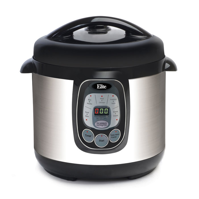 Elite by MaxiMatic Platinum 8Quart Electric Stainless Steel Pressure